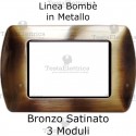 Placca in Metallo Bronzo Satinato compatibile con serie Bticino Living Light