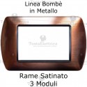Placca in Metallo Rame Satinato compatibile con serie Bticino Living Light