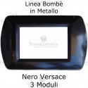 Placca in Metallo Nero Versace compatibile con serie Bticino Living Light