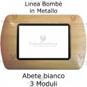 Placca in Metallo Abete Chiaro compatibile con serie Bticino Living Light