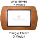 Placca in Metallo Ciliegio Chiaro compatibile con serie Bticino Living Light