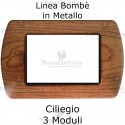Placca in Metallo Ciliegio compatibile con serie Bticino Living Light