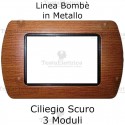 Placca in Metallo Ciliegio Scuro compatibile con serie Bticino Living Light