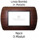 Placca in Metallo Noce compatibile con serie Bticino Living Light