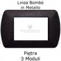 Placca in Metallo Pietra compatibile con serie Bticino Living Light