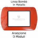 Placca in Metallo Arancione compatibile con serie Bticino Living Light