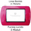 Placca in Metallo Fucsia compatibile con serie Bticino Living Light
