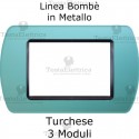 Placca in Metallo Turchese compatibile con serie Bticino Living Light