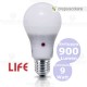 Lampadina led sensore crepuscolare 9 watt life