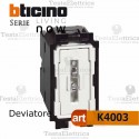 Deviatore 1P 10 AX, 250 Va.c. morsetti vite/piastrina illuminabile 1 modulo