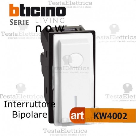bti kw4002 - interruttore bipolare living now bianco