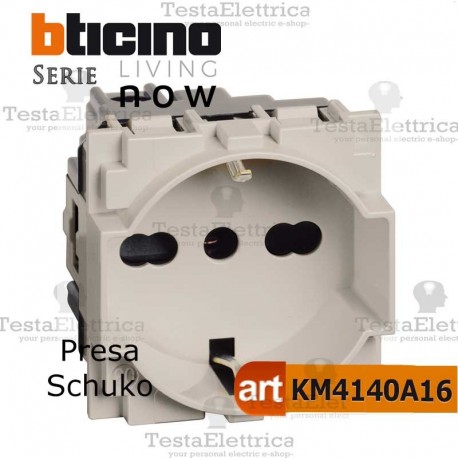 bticino KM4140A16 - presa schuko bticino living now