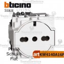 Presa schuko flat bianca standard italiano e tedesco