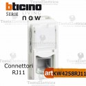 Presa Telefonica RJ11 bianca connessione tipo K10 predisposta per interfonia