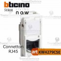 Presa dati bianca RJ45 categoria 5E UTP connessione tipo TOOLLESS IDC