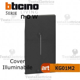 Cover nera illuminabile 2 moduli per comandi base
