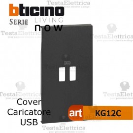 Cover nera per presa USB doppia