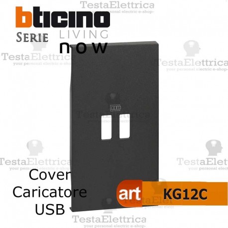 cover nera per presa usb doppia