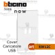 cover bianca per presa usb doppia