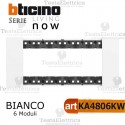 Placca Bianca 6 moduli bticino living now