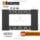 bticino KA4804KW placca bianca 4 moduli living now