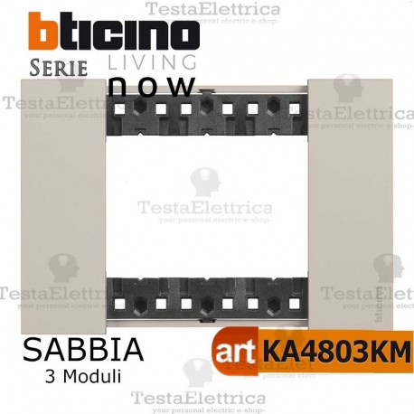 placca bticino living now sabbia
