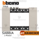 Placca Sabbia 3 moduli bticino living now