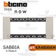 bticino KA4806KM placca sabbia 6 moduli living now 
