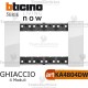 bticino KA4804DW placca ghiaccio 4 moduli living now