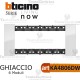 bticino KA4806DW placca ghiaccio 6 moduli living now 