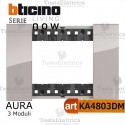 Placca Aura 3 moduli bticino living now