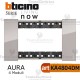 bticino KA4804DM placca aura 4 moduli living now 