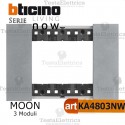 Placca Moon 3 moduli bticino living now