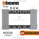bticino KA4804NW placca moon 4 moduli living now 