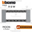 Placca Moon 6 moduli bticino living now