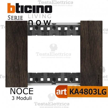 bticino KA4803LG placca noce living now
