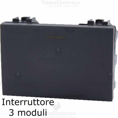 Interruttore 3 moduli compatibile bticino LivingLight
